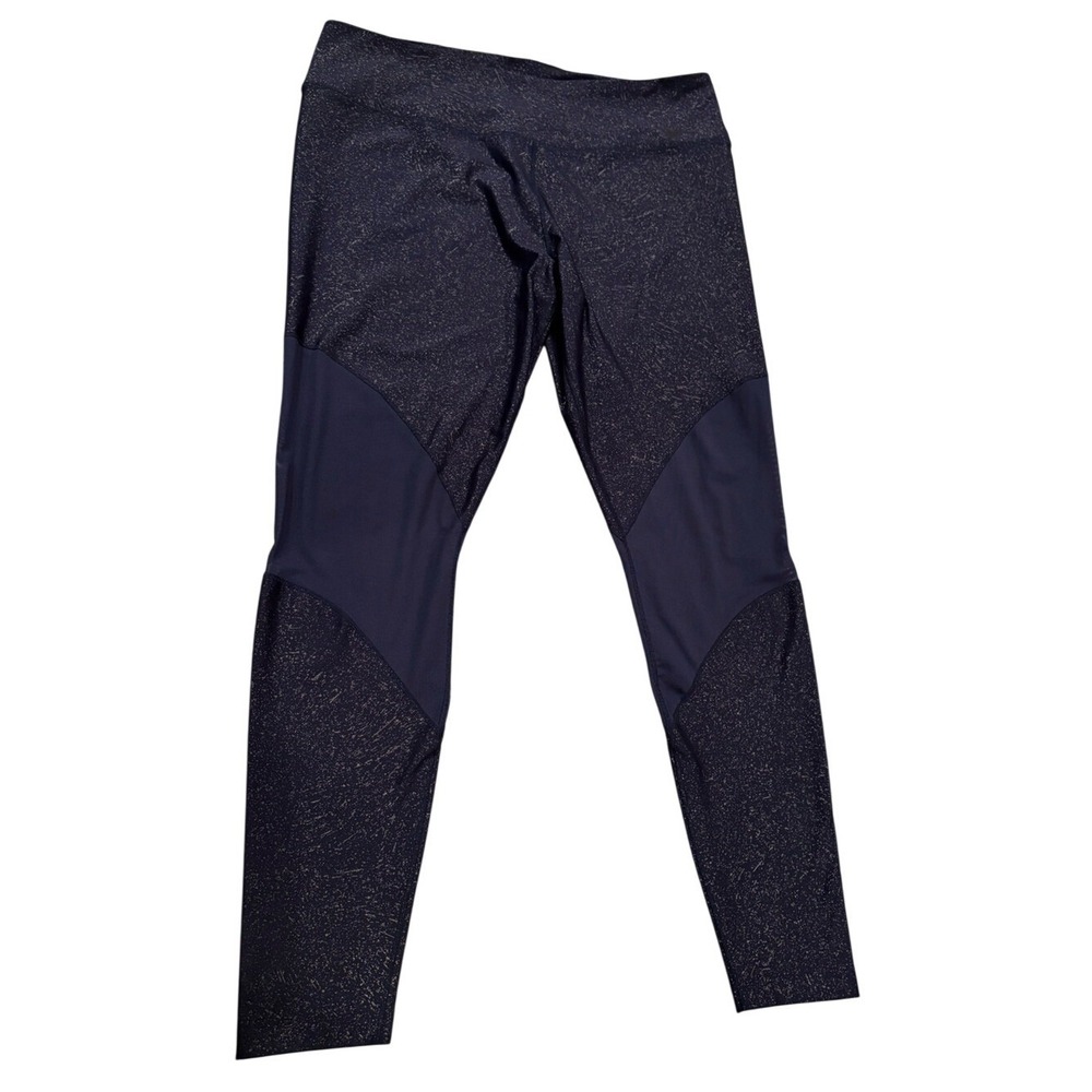 Nike Sparkle Blue Athletic Leggings with Mesh Panels